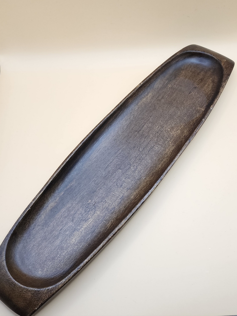 Vintage Handmade David Auld Wooden Long Key Tray Platter Home Decor